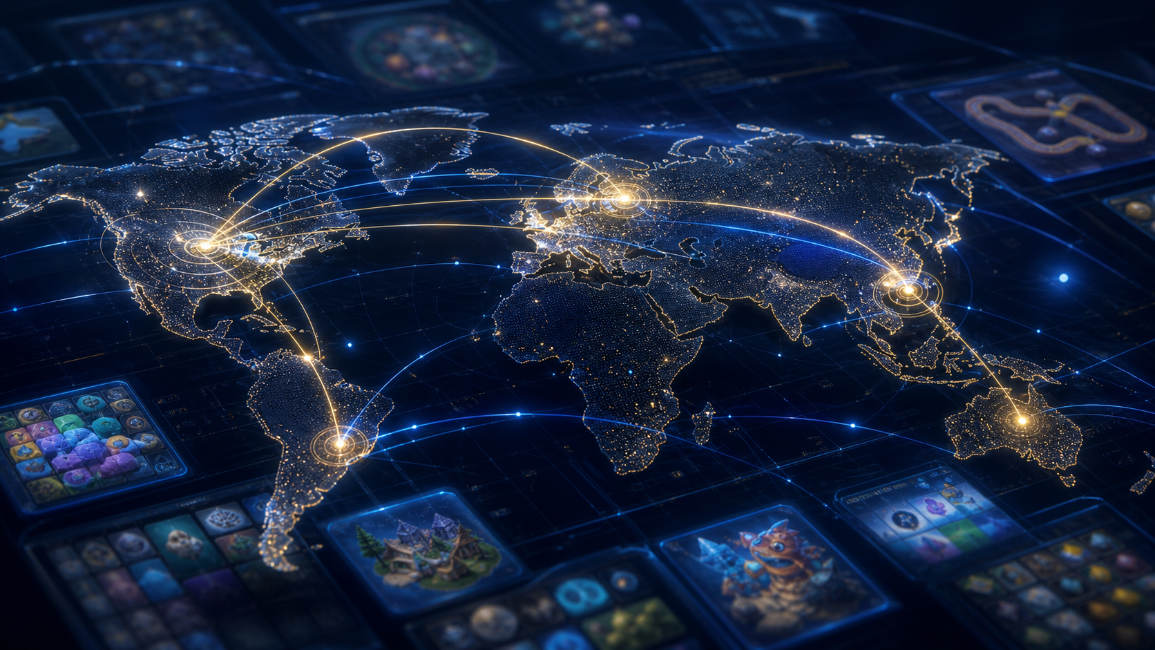 Global publishing network connecting key mini-game markets