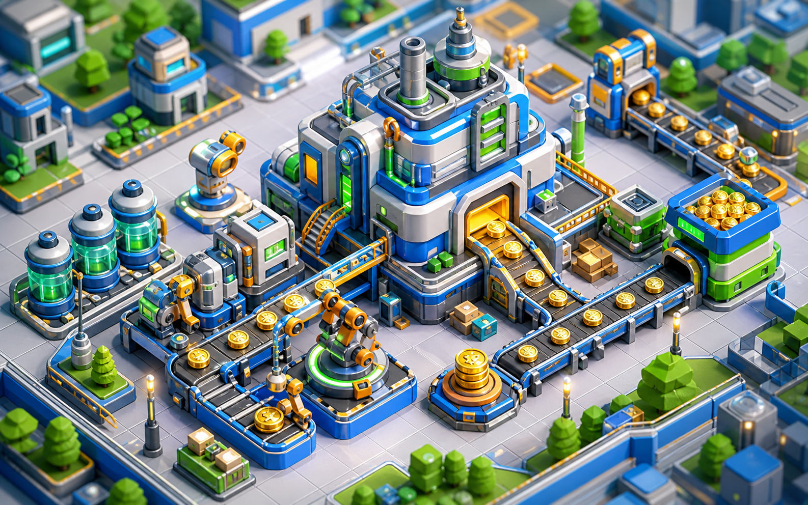 Idle tycoon game visual