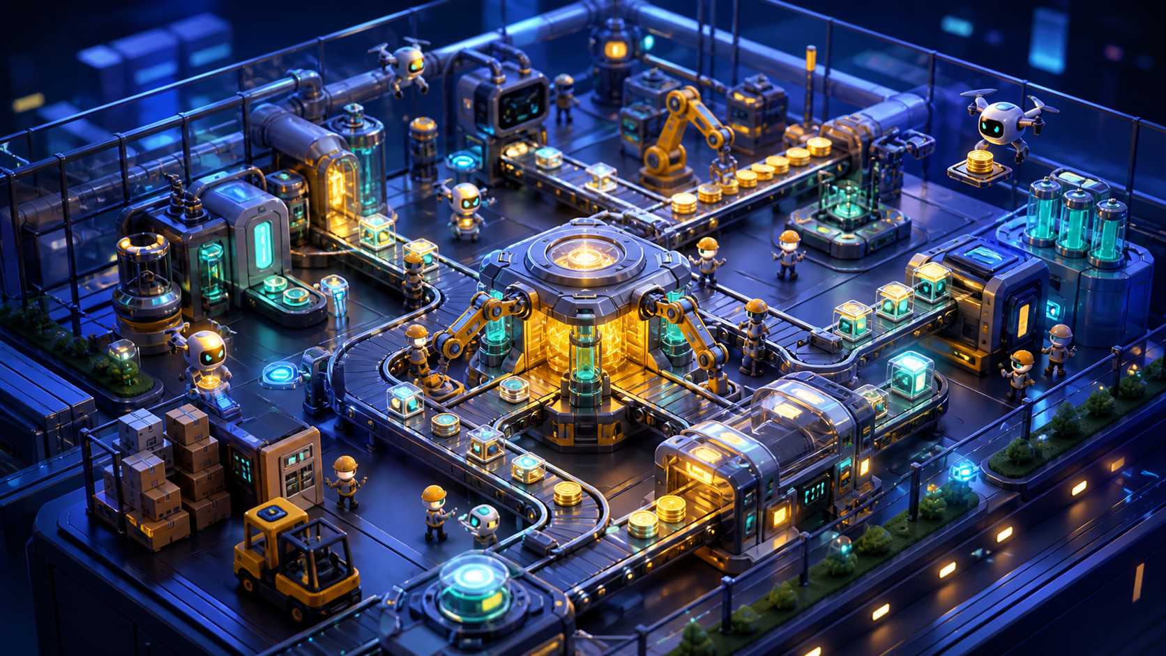 Idle Factory premium publishing key art