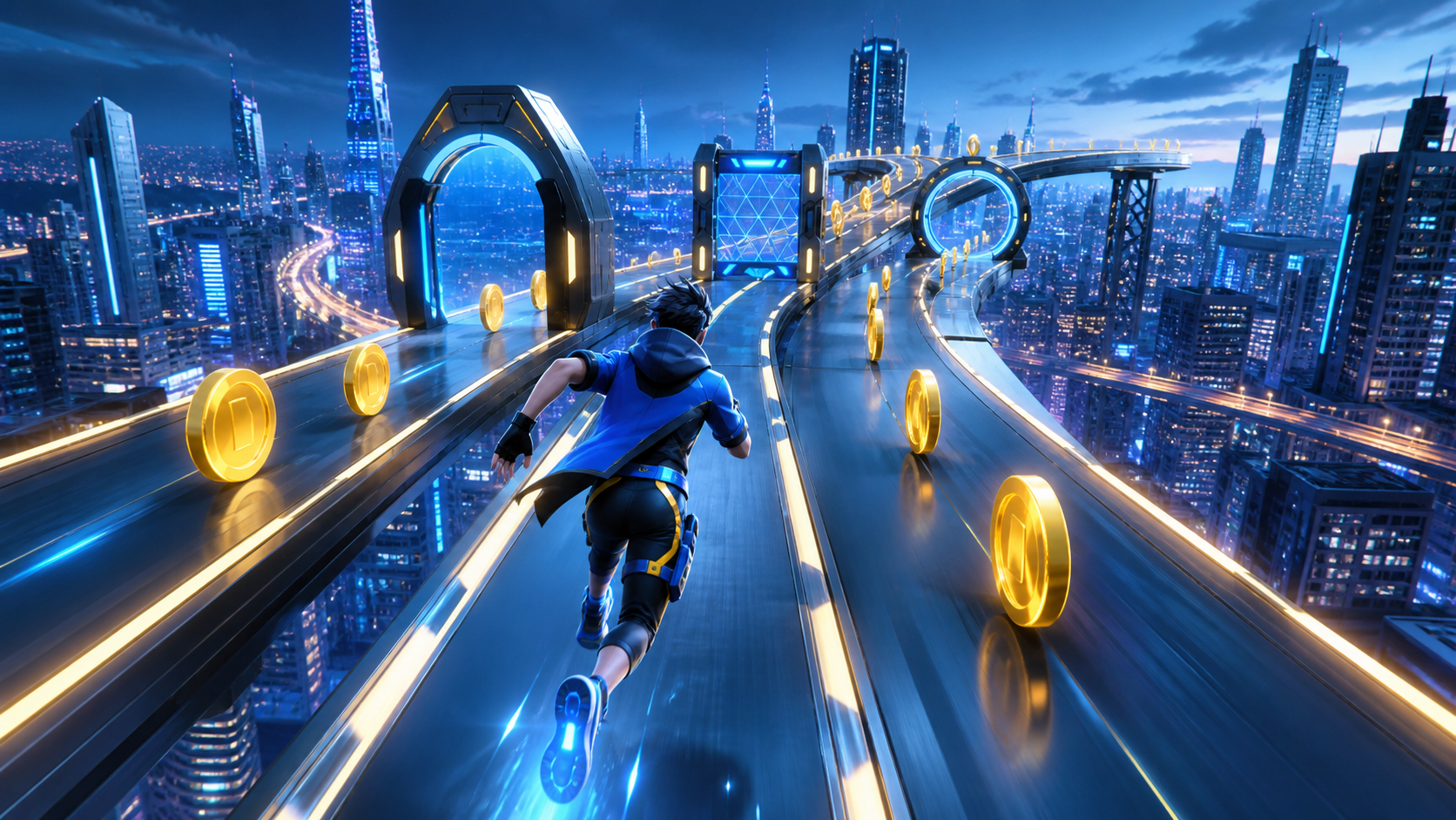 Skyline Runner premium publishing key art